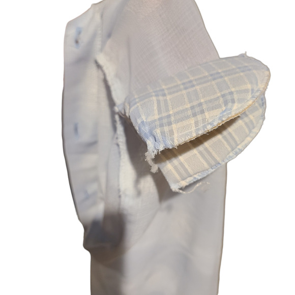 Embroidered Sheer Short Sleeve Button Down-Vintage - Picture 8 of 8